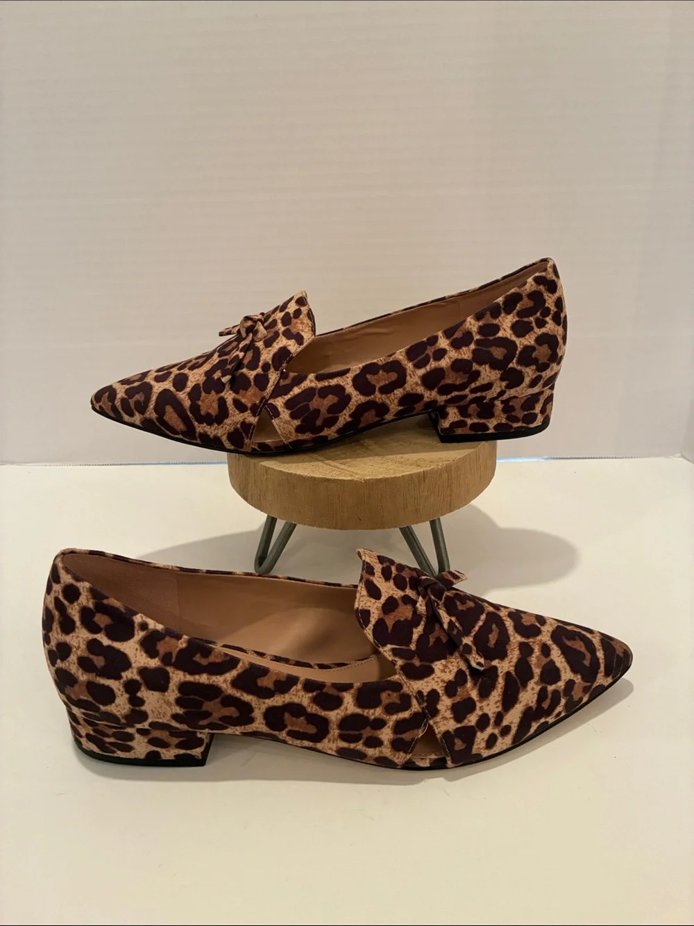 Cole Haan Women's 8B Viola Skimmer Leather Flats Leopard Print - Trend